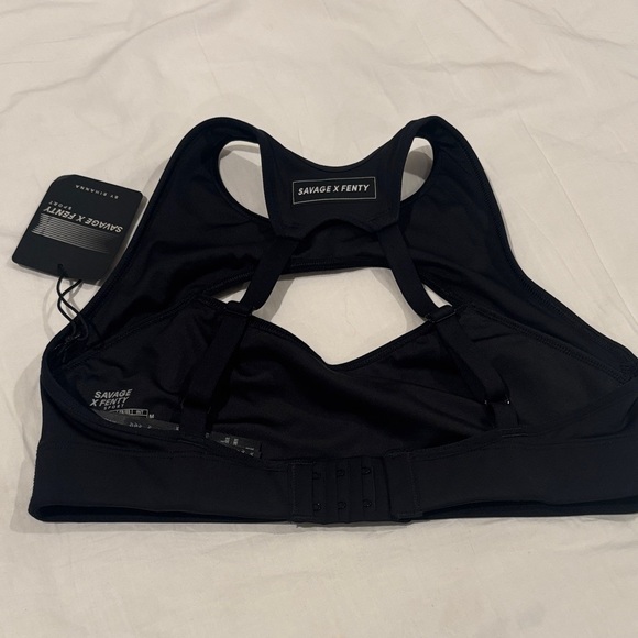 Savage X Fenty Midnight Black Sports Bra - Picture 2 of 7
